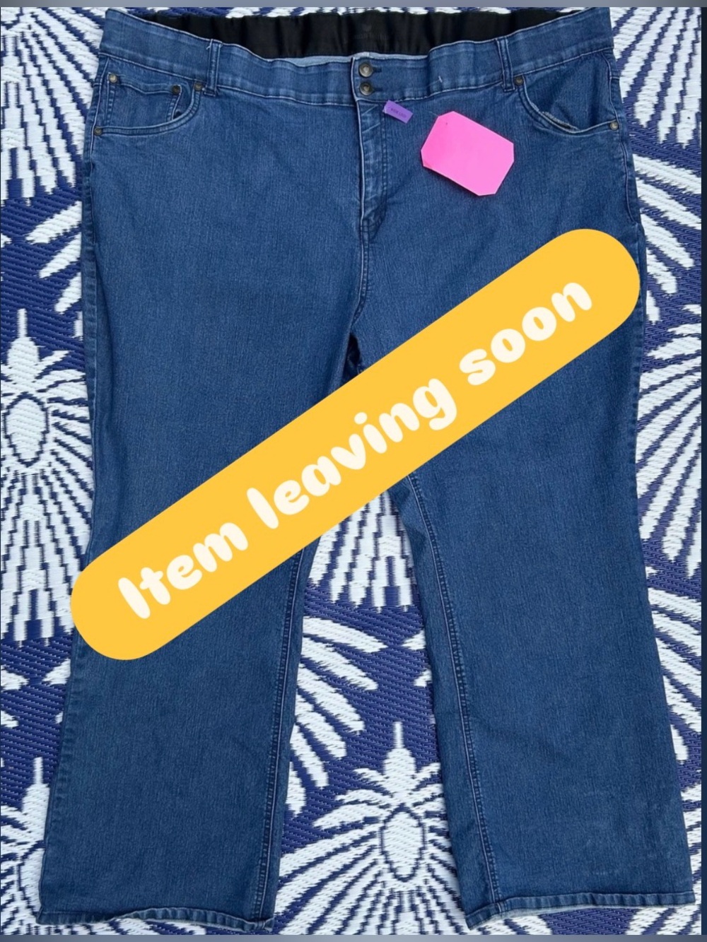 50%Off SALE!🧁Woman Within Plus Size Dark Blue Boot Cut Wide Leg Jeans - 32W (5X)
